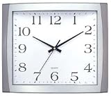 NuLine 15x12.5x2 Silver Trim Square Wall Clock