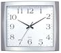 NuLine 15x12.5x2 Silver Trim Square Wall Clock