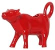 Stoneware Pottery Red Cow Creamer 4"H, 5oz Set of 2