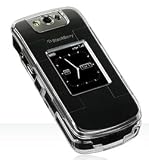 BlackBerry Pearl Flip 8220 Clear Plastic Hard Case Cover w/Belt Clip