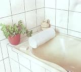 LARGE white TERRY Cloth inflatable bathtub spa cylander shaped BATH Pillow TUB NEW