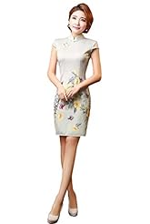 Spring Summer Short Silk Club Dress/Evening Dress/Prom Dress/Party Dress/Mini Dress 