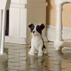 ドールハウス用　ボーダーコリー子犬3813