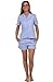 Del Rossa Junior's 100% Cotton Short Sleeve Button Down Pj Set with Pajama Shorts