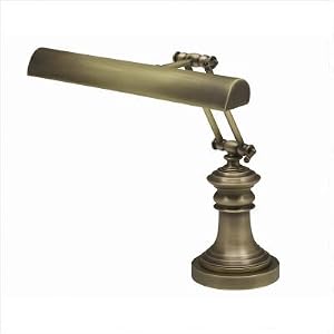 LED Double Arm Desk Lamp in Antique Brass
