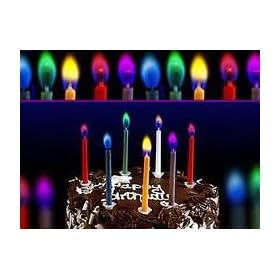 Birthday candles ANGEL FLAMES with coloured flames