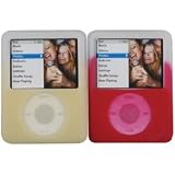 Belkin F8Z282-2A 2-Pack 2-tone Silicone Sleeves for iPod nano 3G Yellow/White and Red/White