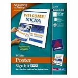 Avery Poster Sign Kit Yellow 18 X 24 4 Signs Per Package