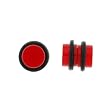 No Piercing Required - High Quality Red Acrylic Fake Plugs - Imitation 2G with Rubber Bands - Very Strong Magnets - Sold as a Pair