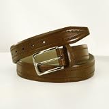 Italian Leather Double-Stitched Belt