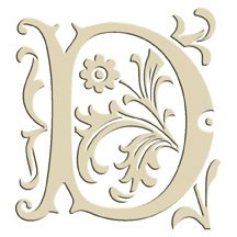 Monogram Embroidered Guest Towel - D - 1 Hand Towel