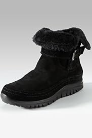 Step-Tone™ Leather Foldover Cuff Faux Fur Ankle Boots