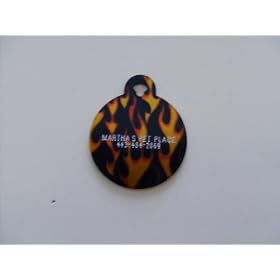 Large Circle Shape Pet ID Tag-The Flame