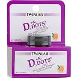 TwinLab - Vitamin D3+K2 Dots, 1000 IU, 60 sublingual tablets