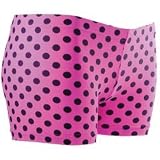 Gem Sports Sublimated Compression Volleyball Shorts Pink/Black Polka Dot