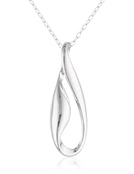 Bronze Teardrop Pendant Necklace, 18"