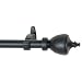 Window Curtain Rod / Drapery Rod 44 Inch - 108 Inch Metal Urn Black