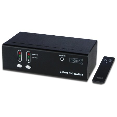 DIGITUS DVI + Audio Switch 2-Port mit Netzteil 1920x1200 oder 1080p inkl. Fernbedienung oh Preisvergleich