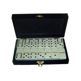 Domino Double 6 White Tiles Jumbo Tournament Size w/Spinners On Sale