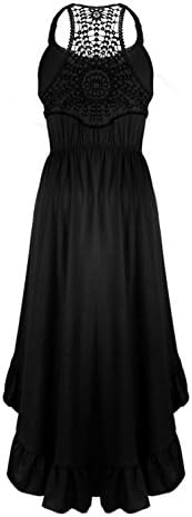 G2 Chic Women's Hi-Lo Ruffled Braided Lace Jersey Dress