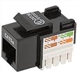 Belkin R6D024-AB5E-25 25PK CAT5E BLACK KEYSTONE JACK 568A/568B