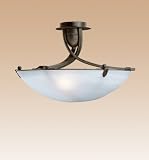 HEAVY FORGED RUSTIC BROWN IRON CEILING PENDANT LIGHT