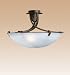 Kitchen & Housewares : HEAVY FORGED RUSTIC BROWN IRON CEILING PENDANT LIGHT