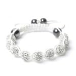 Clear Crystal pave Shamballa Bracelet...