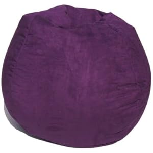 Microsuede Bean Bag Chair In Purple