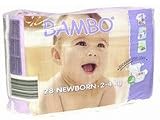 BAMBO® Ultra Absorbent Chlorine-Free Eco-Friendly Baby Diapers - Size 1 - Newborn - Fits 4.4 to 8.8 lbs - 28 Count (Pack of 1)