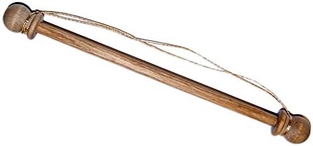 Extra Small Wood Tapestry Rod, 5-1/4" L x 1/4", Walnut and Gold