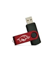 Sports: NCAA Arkansas Razorbacks 8GB High-Speed USB Flash Drive with Swivel Cap and Lanyard - Tribeca Gear