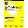 GE General Purpose Soft White Incandescent Bulbs, 60 watts, 4 Bulbs per Pack