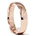 5MM 14k Pink Rose Gold Comfort Fit Plain High Polished Wedding Mens Womens Bridan Ring Band