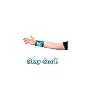 AQUA COOL KEEPER WATER ACTIVATED WRIST WRAP FOR NATURAL COOLING RELIEF-M-Red Western