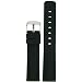 Watch Band Silicone Rubber&nbsp;Black Strap Waterproof Stainless Buckle 18 millimeters
