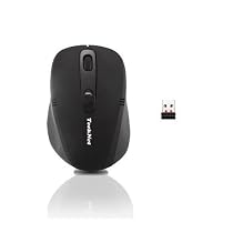 TeckNet M002 2.4G Nano Cordless Black Optical Mouse - 2.4 GHz -1600dPi - Nano USB wireless receiver - 2010 Edition (AA BATTERIES NOT INCLUDED)
