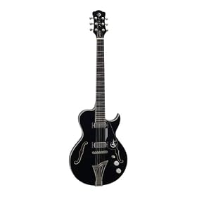 Luna Athena Hollowbody Acoustic Guitar, Gazelle