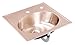 Just Manufacturing - CU-LOLF-17519-1 - Antimicrobial Copper-Nickel Alloy Counter Top Bathroom Sink Without Faucet, 11-3/8 x 15-1/2 Bowl S