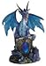 StealStreet Blue Dragon Holding Shield on Rock Collectible Figurine Statue Decor