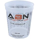 32 Ounce PAINT MIX CUPS - Calibrated Mixing Ratios on Side of Cup - 12 PACK