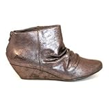 Blowfish Women's Luminate Wedge Bootie Pewter Metallic 6.5 M US