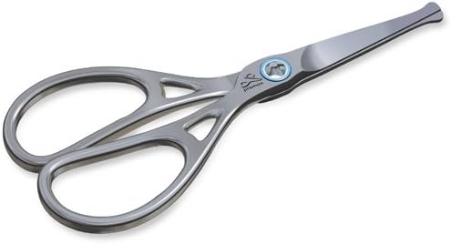 Ring Lock Nasal Hair Scissors with Micro-Serrated Edge, Stainless, Length 11 cm