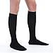 Fytto 1067 Ribbed Compression Socks for Professionals 15-20 mmHg - Graduated Medical Support for Flight, Travel, DVT and Edema - Medium, Black