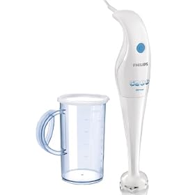 Philips Daily Collection HR1341/00 Hand Blender with Storage Beaker and Lid, 300 Watt