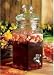 Glass Cold Beverage Dispenser Jug with Easy Pouring Spigot Valve, 1.5 Gallon