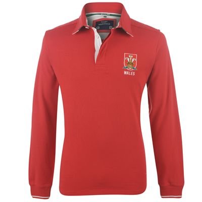 WC Long Sleeve Rugby Top Mens Wales Small WC Long Sleeve Rugby Top Mens Wales Small