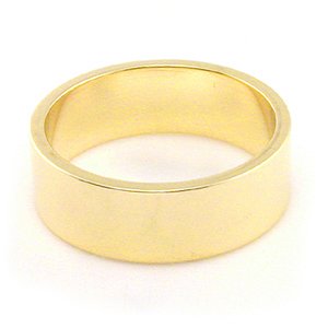10K Yellow Gold Wedding Bands 6mm flat