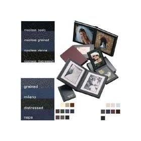 Capri EZ Mount Matted Book Series, 5 Pages, Holds 10 - 10 x 10 Photos, Vienna Black Leatherette Cover and Black Pages.