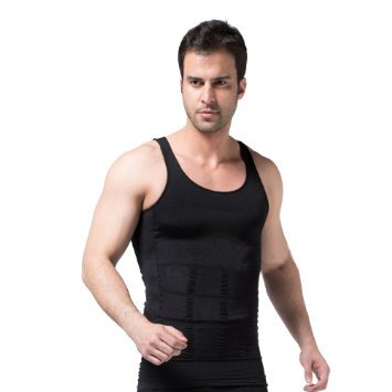 Surker Mens Slimming Body Shaper Vest Shirt Abs Abdomen Slim